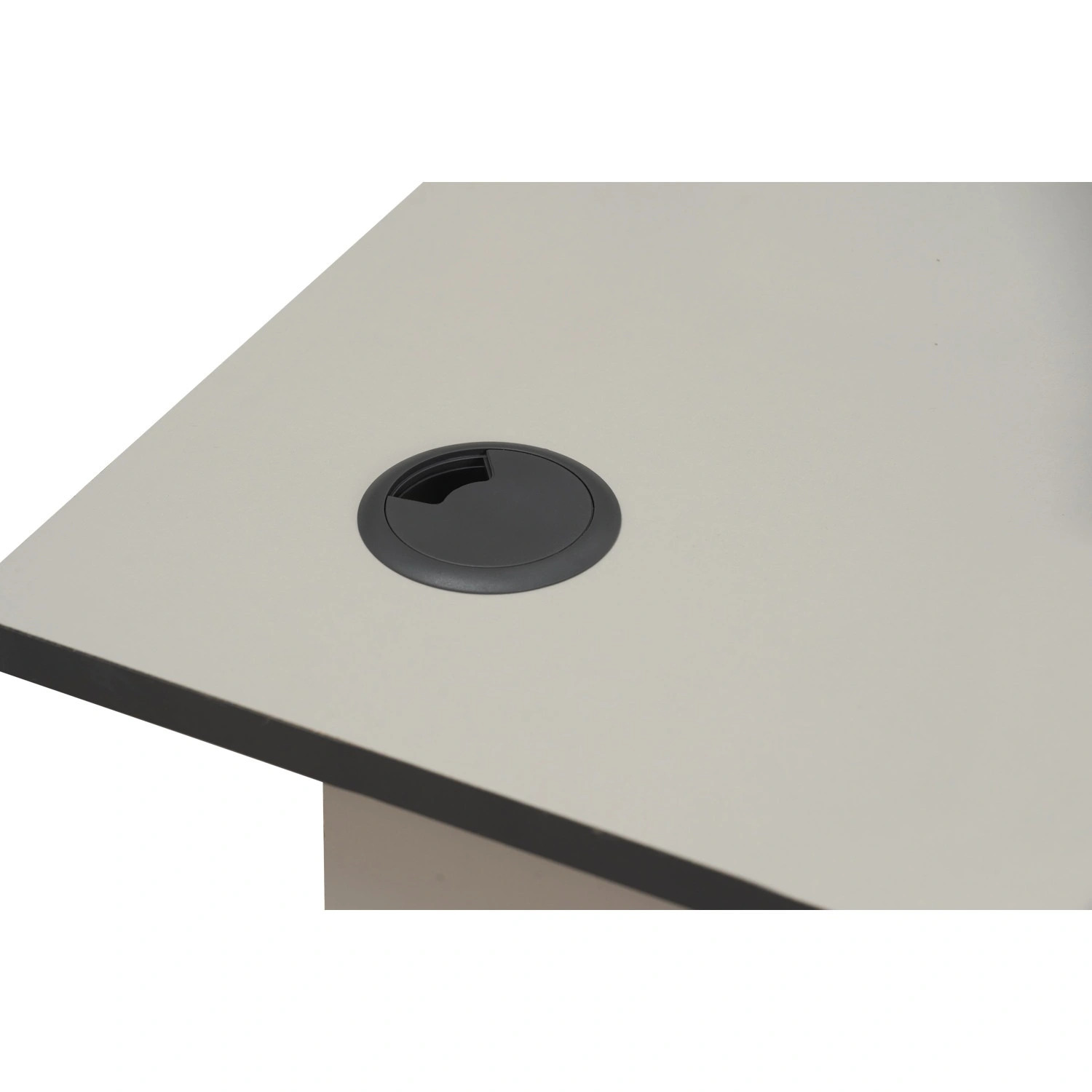 OFFICE TABLE GREY WITH 2 CABLE HOLE_FIRST_HOLE